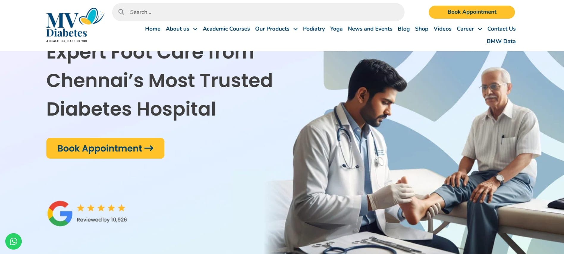 MV Diabetes — website built by Techie Nutpam