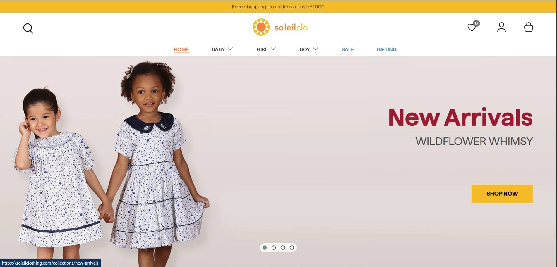 Soleil — website built by Techie Nutpam