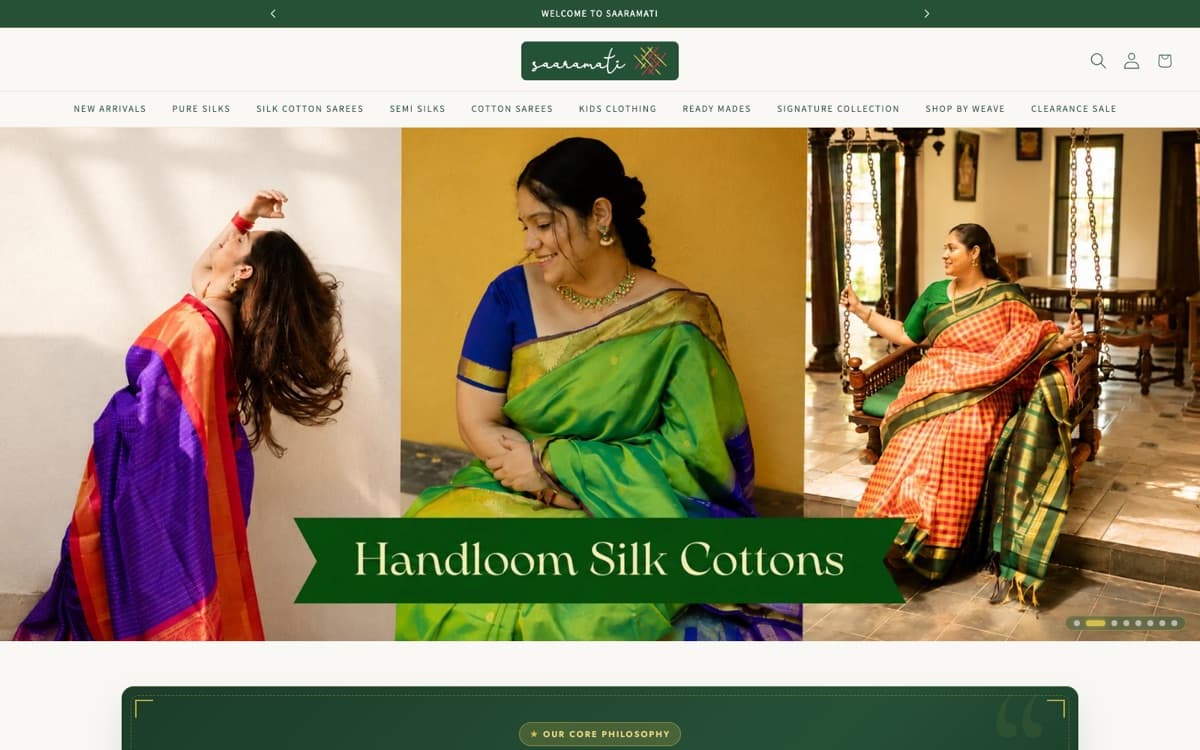 Saaramati — online store built by Techie Nutpam